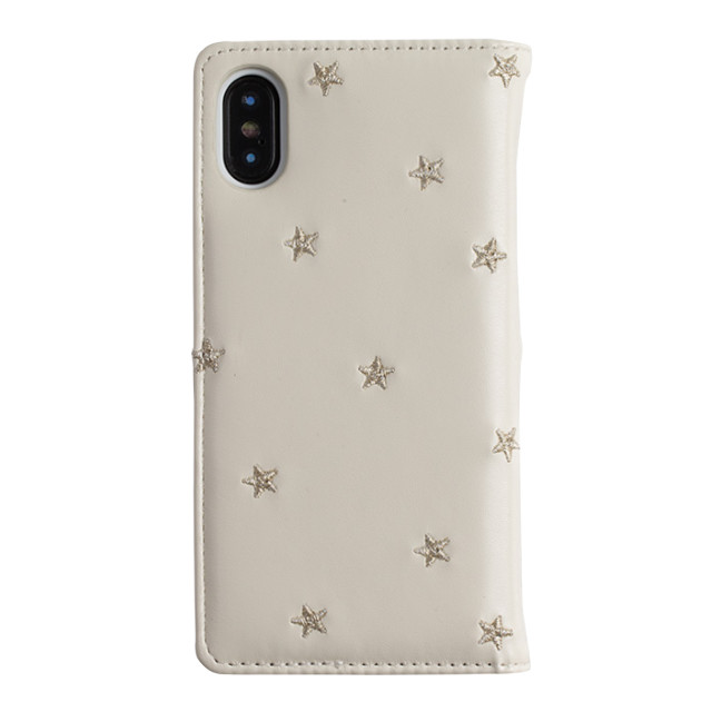 【iPhoneXS/X ケース】STAR EMBROIDERY (WHITE)goods_nameサブ画像