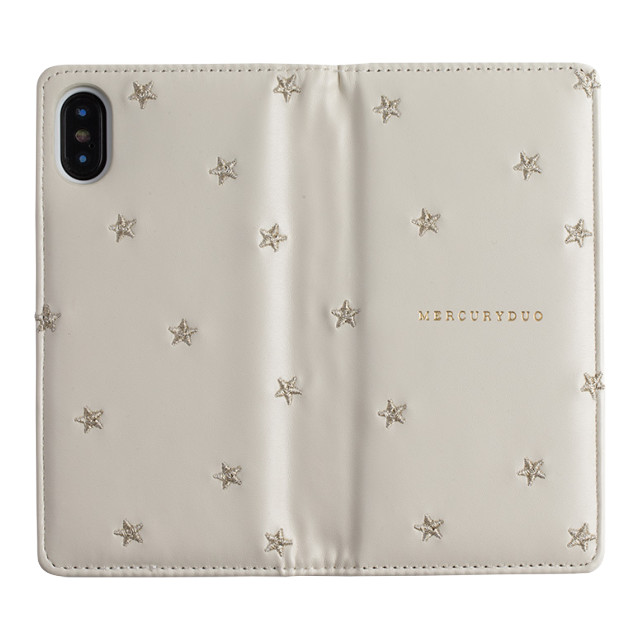 【iPhoneXS/X ケース】STAR EMBROIDERY (WHITE)goods_nameサブ画像
