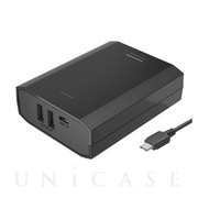 モバイルバッテリー 10400 USB-A 2ポート 2.4A (Black)