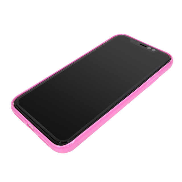 【iPhoneXR ケース】TPU＋PCハイブリッド クリアケース (ピンク)サブ画像