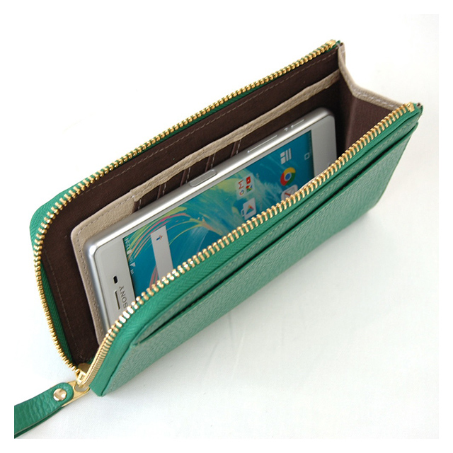 スマホが入る長財布 １万円札ジャストサイズ (ブルー) Plog | iPhone