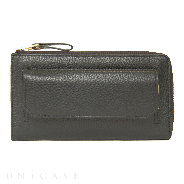 スマホが入る長財布 １万円札ジャストサイズ (ブラック) Plog iPhoneケースは UNiCASE