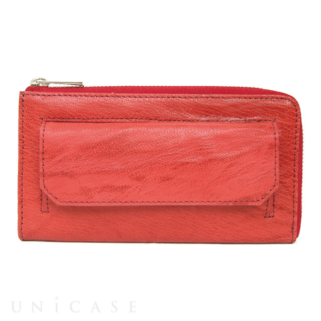 スマホが入る長財布 １万円札ジャストサイズ レッド Plog Iphoneケースは Unicase