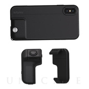 【iPhoneXS ケース】SNAP! Case ＆ Grip・Professional Set (ブラック)