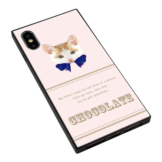 【iPhoneXS/X ケース】anniv. スクエア型 ガラスケース (ribbon BLUE)goods_nameサブ画像