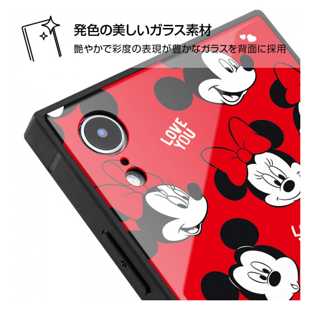 【iPhoneXR ケース】ディズニーキャラクター/耐衝撃ガラスケース KAKU (with a smile_5)サブ画像