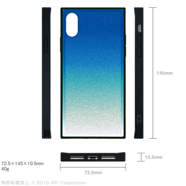【iPhoneXS/X ケース】TILE グラデーション (BLUE)サブ画像