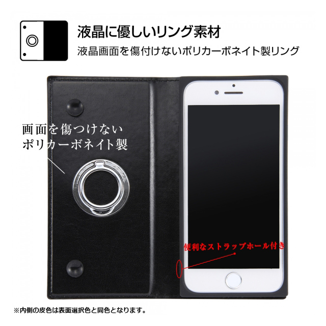 Iphonese 第2世代 8 7 ケース 手帳型 耐衝撃レザーケース Kaku リング付360 ピタッとカバー レッド イングレム Iphoneケースは Unicase