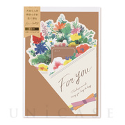 花を贈るメッセージカード ブーケタイプ (Bouquet-Col...