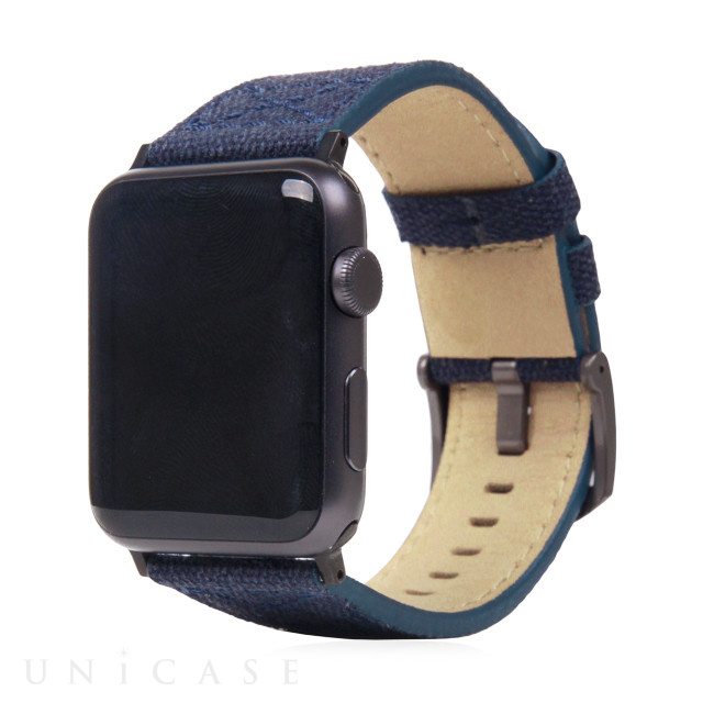 【Apple Watch バンド 44/42mm】Wax Canvas (ネイビー) for Apple Watch Series4/3/2/1