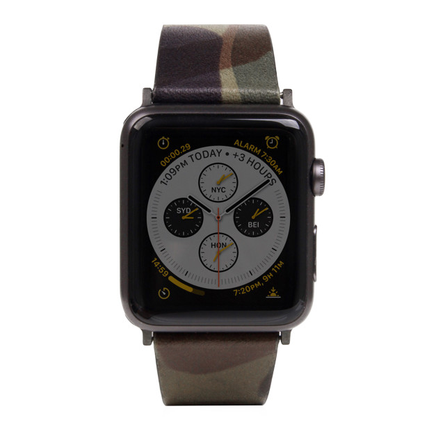 【Apple Watch バンド 44/42mm】Italian Camo Leather (カーキ) for Apple Watch Series4/3/2/1サブ画像