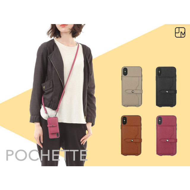 【iPhoneXS/X ケース】POCHETTE ネックストラップケース (Beige)サブ画像