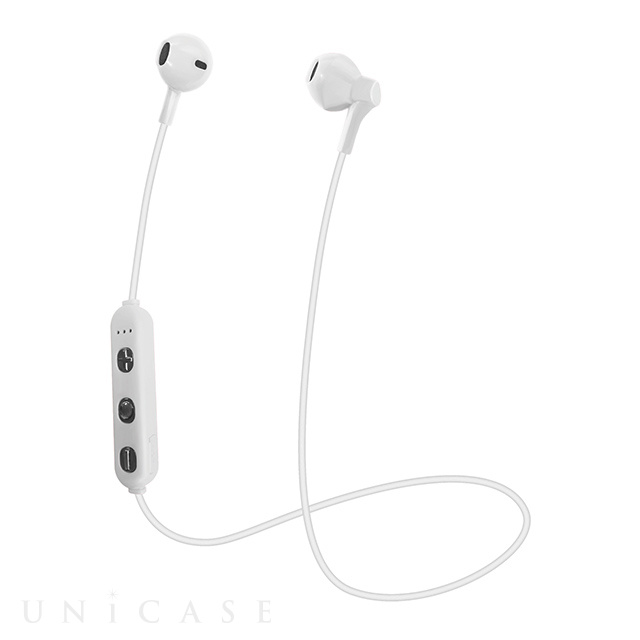 ワイヤレスイヤホン】いい音(イイネ) Bluetoothインナーイヤーイヤホン (ホワイト) たのしいかいしゃ iPhoneケースは UNiCASE
