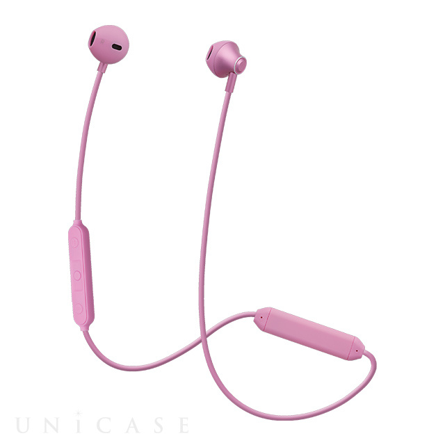 ワイヤレスイヤホン】いい音(イイネ) Bluetoothインナーイヤーアルミイヤホン (ローズピンク) たのしいかいしゃ iPhoneケースは  UNiCASE