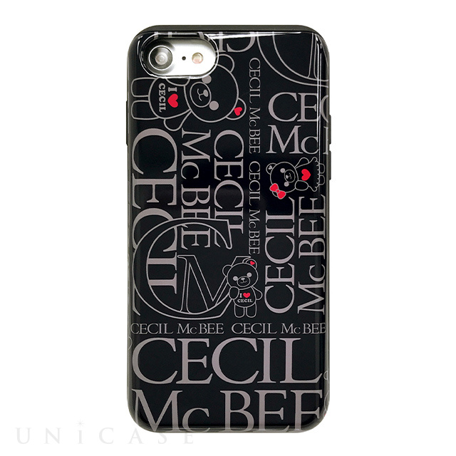 Iphonese 第2世代 8 7 6s 6 ケース Cecilmcbee スタンドミラー付きカード収納型背面ケース Logo Black Cecil Mcbee Iphoneケースは Unicase