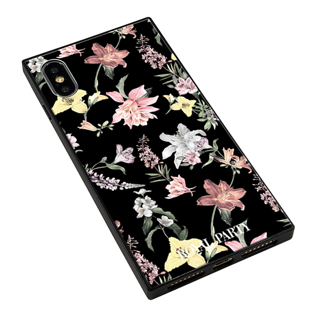 【iPhoneXS/X ケース】ROYAL PARTY スクエア型 ガラスケース (And The Flower_Black)goods_nameサブ画像
