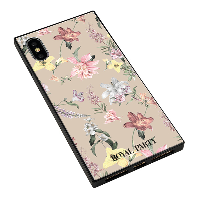 【iPhoneXS/X ケース】ROYAL PARTY スクエア型 ガラスケース (And The Flower_Beig)サブ画像