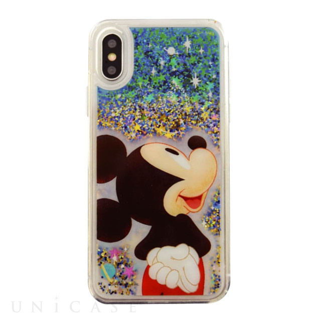 【iPhoneXS/X ケース】ディズニーキャラクター グリッターケース (ミッキーマウス)