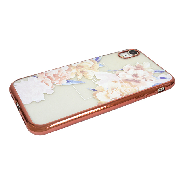 【iPhoneXR ケース】rienda メッキクリアケース (Reversi Flower/ベージュ)サブ画像