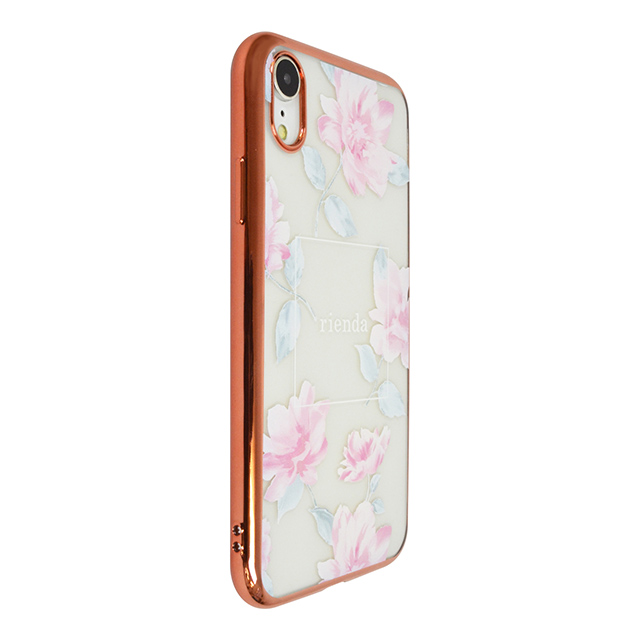 【iPhoneXR ケース】rienda メッキクリアケース (Lace Flower/ピンク)サブ画像