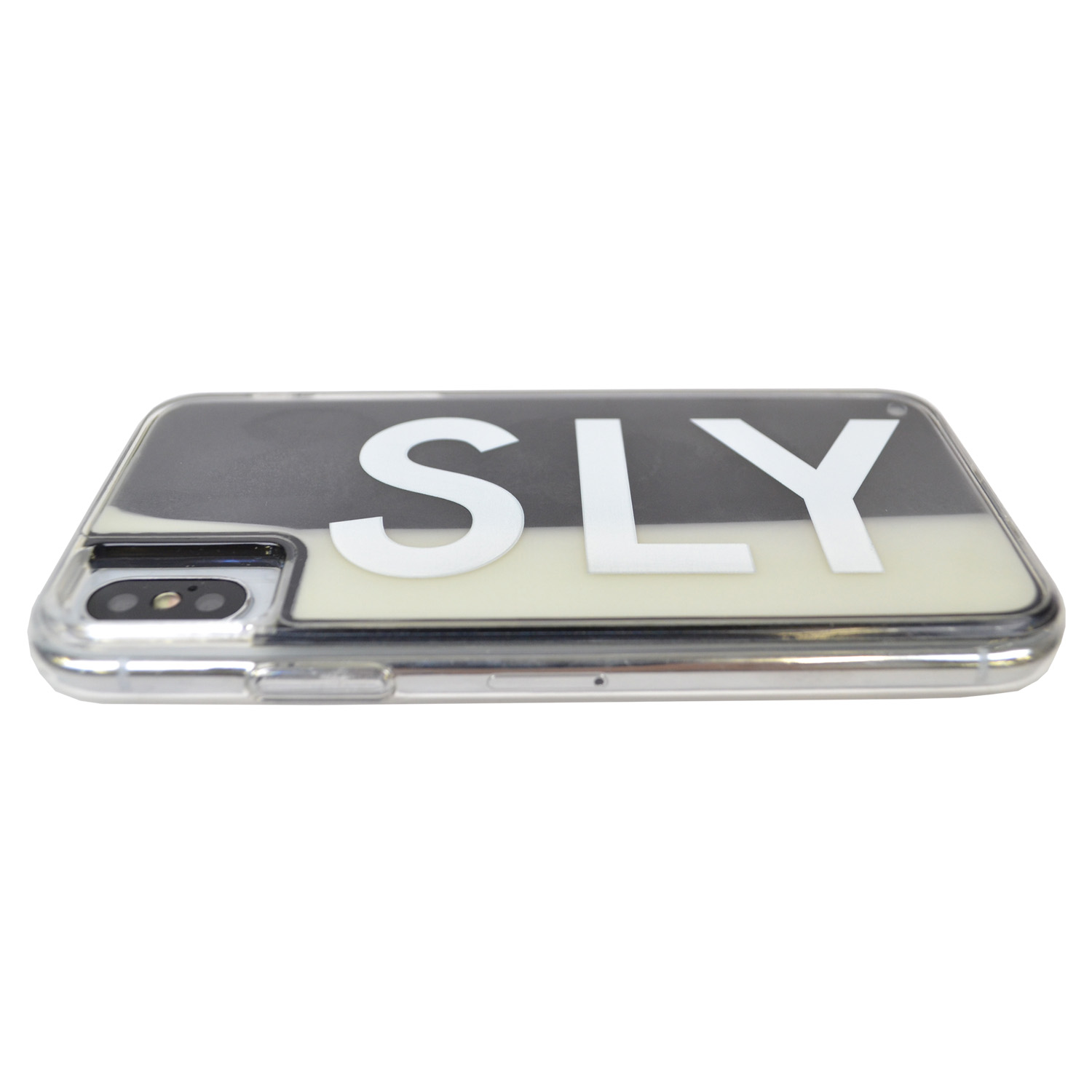 【iPhoneXS/X ケース】SLY ネオンサンドケース (LOGO/ホワイト×ブラック)サブ画像