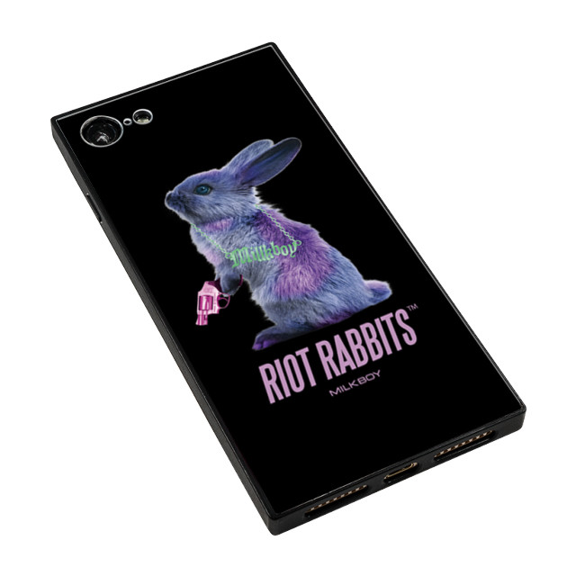 【iPhone8/7 ケース】MILKBOY スクエア型 ガラスケース (Riot Rabbits BLK)サブ画像