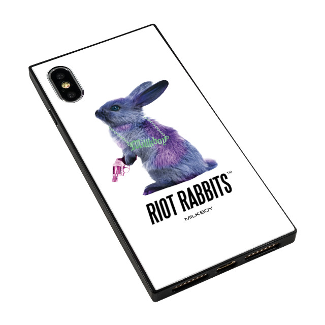【iPhoneXS/X ケース】MILKBOY スクエア型 ガラスケース (Riot Rabbits WHT)サブ画像