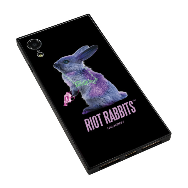 【iPhoneXR ケース】MILKBOY スクエア型 ガラスケース (Riot Rabbits BLK)サブ画像