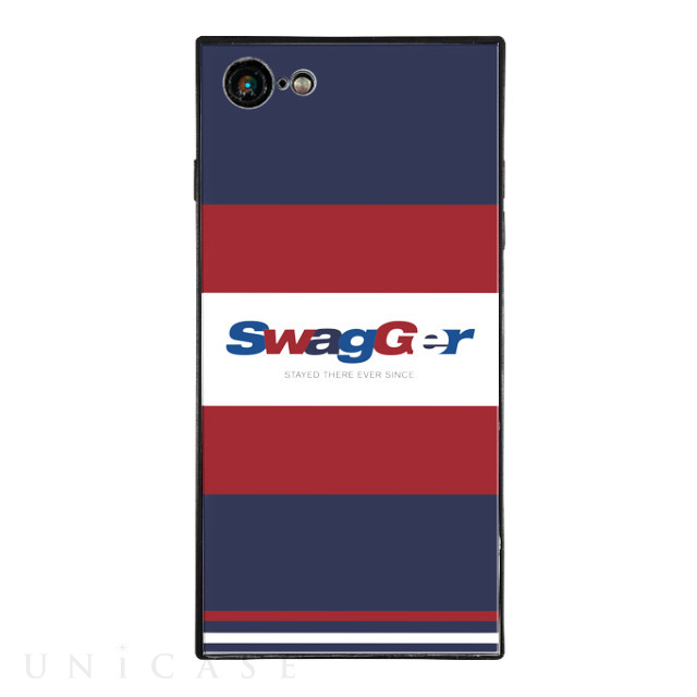 【iPhone8/7 ケース】SWAGGER スクエア型 ガラスケース (multi colour)