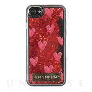 【iPhone8/7/6s/6 ケース】グリッターケース (glitter heart RED)