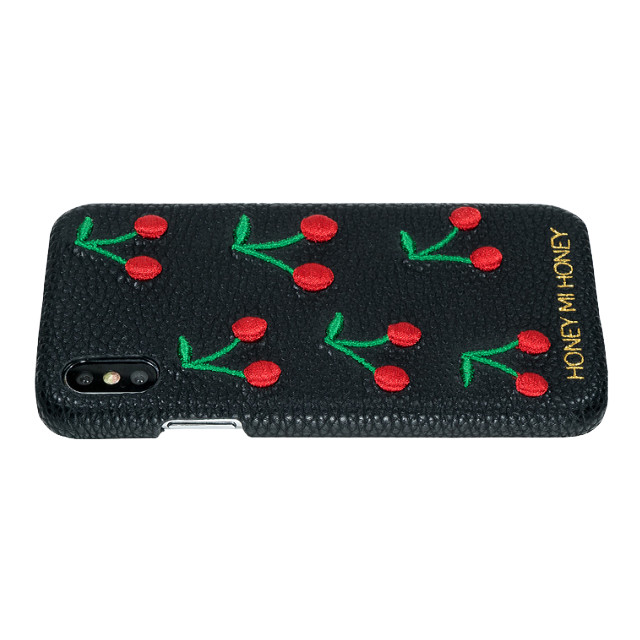 【iPhoneXS/X ケース】cherry iPhone case (BLK)goods_nameサブ画像