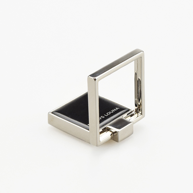 Square Smart Phone Ring (Silver Black)goods_nameサブ画像