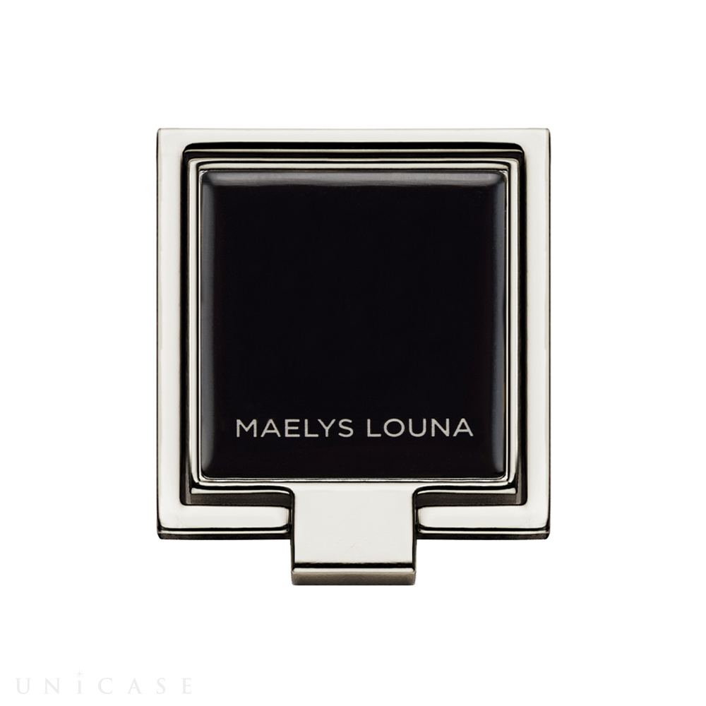 Square Smart Phone Ring (Silver Black)
