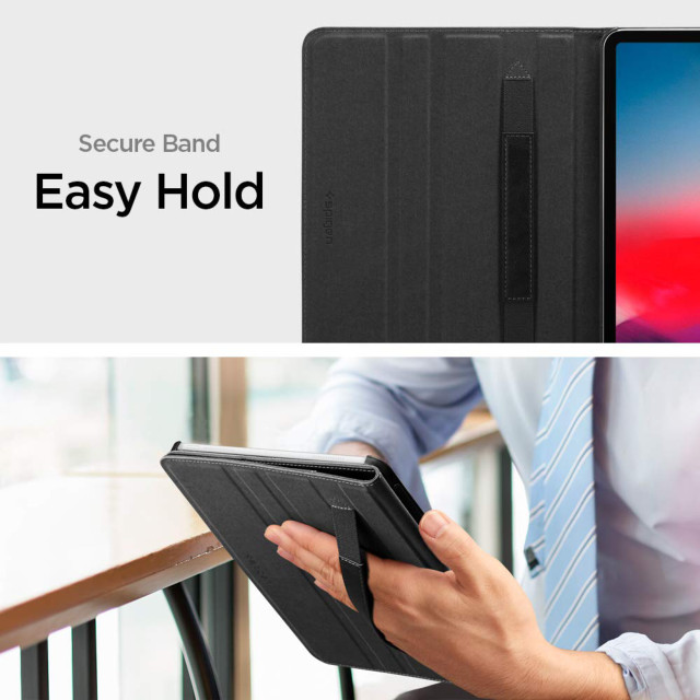 Ipad Pro 12 9inch 第3世代 ケース Stand Folio 2 Black Spigen Iphoneケースは Unicase