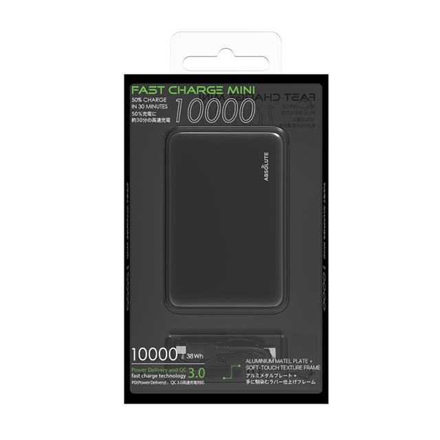 Fast Charge mini 10000｜Type-C PD・QC3.0搭載モバイルバッテリー (ブラック×ブラック)goods_nameサブ画像
