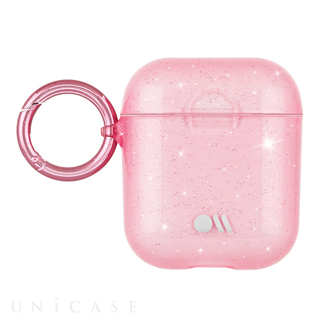 【AirPods(第2/1世代) ケース】Hook Ups Case＆ Neck Strap (Sheer Crystal - Blush Pink)