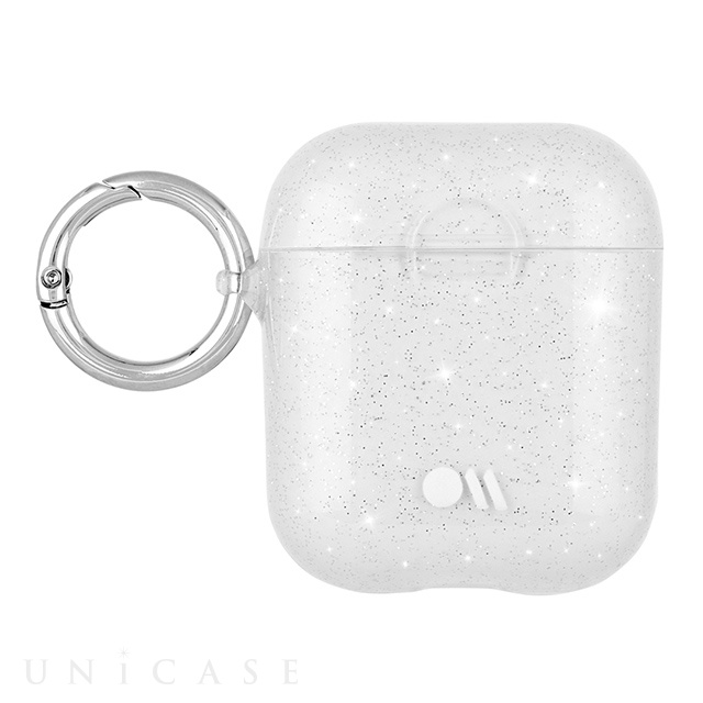 【AirPods(第2/1世代) ケース】Hook Ups Case＆ Neck Strap (Sheer Crystal - Metallic Silver)