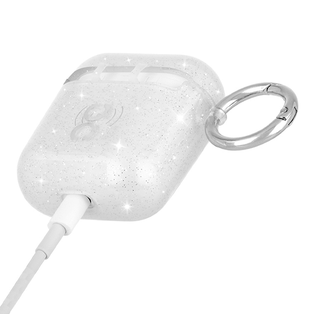 【AirPods(第2/1世代) ケース】Hook Ups Case＆ Neck Strap (Sheer Crystal - Metallic Silver)サブ画像
