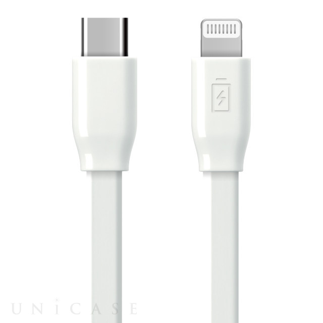 USB Type-C ＆ Lightning USBケーブル 1m (ホワイト/フラット)