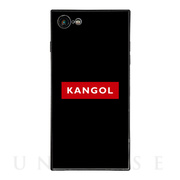 【iPhone8/7 ケース】KANGOL スクエア型 ガラスケース [KANGOL BOX(RED)]