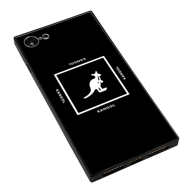 【iPhone8/7 ケース】KANGOL スクエア型 ガラスケース [KANGOL SQUARE(BLK)]サブ画像