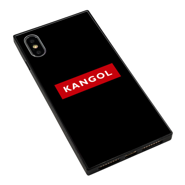 【iPhoneXS/X ケース】KANGOL スクエア型 ガラスケース [KANGOL BOX(RED)]サブ画像
