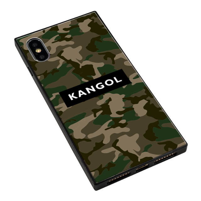 【iPhoneXS/X ケース】KANGOL スクエア型 ガラスケース [KANGOL BOX(BLK)]サブ画像