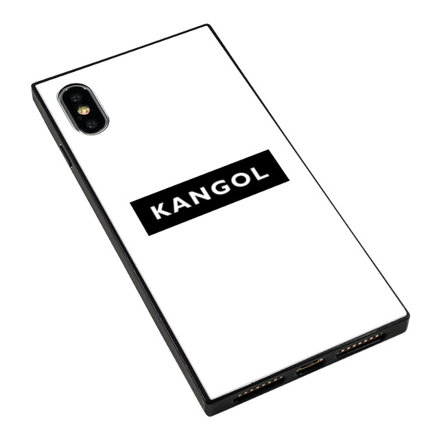 【iPhoneXS/X ケース】KANGOL スクエア型 ガラスケース [KANGOL BOX(WHT)]サブ画像