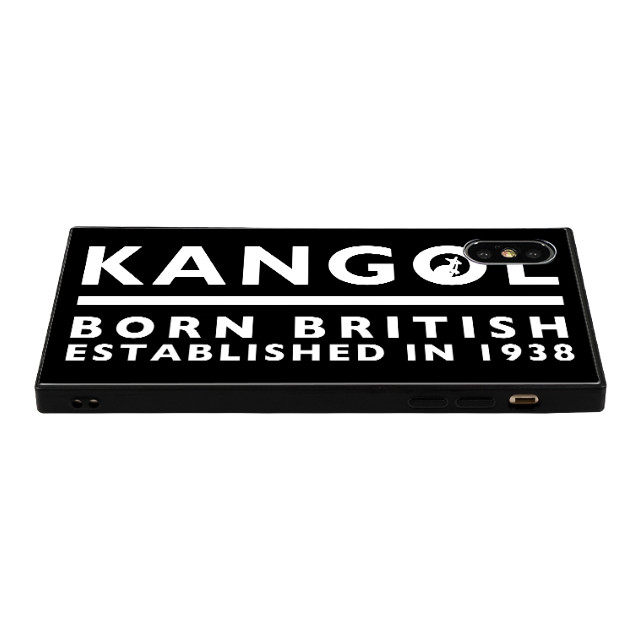 【iPhoneXS/X ケース】KANGOL スクエア型 ガラスケース [KANGOL BORN(BLK)]サブ画像