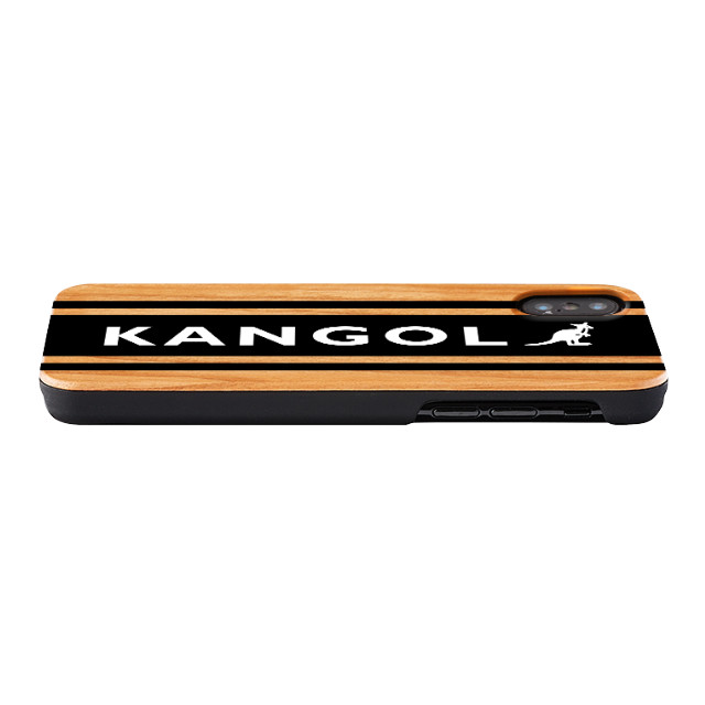 【iPhoneXS/X ケース】KANGOL ウッドケース [KANGOL BOX LOGO(BLK)]サブ画像