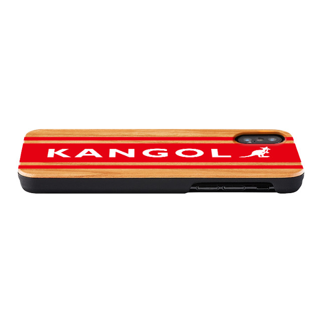 【iPhoneXS/X ケース】KANGOL ウッドケース [KANGOL BOX LOGO(RED)]サブ画像