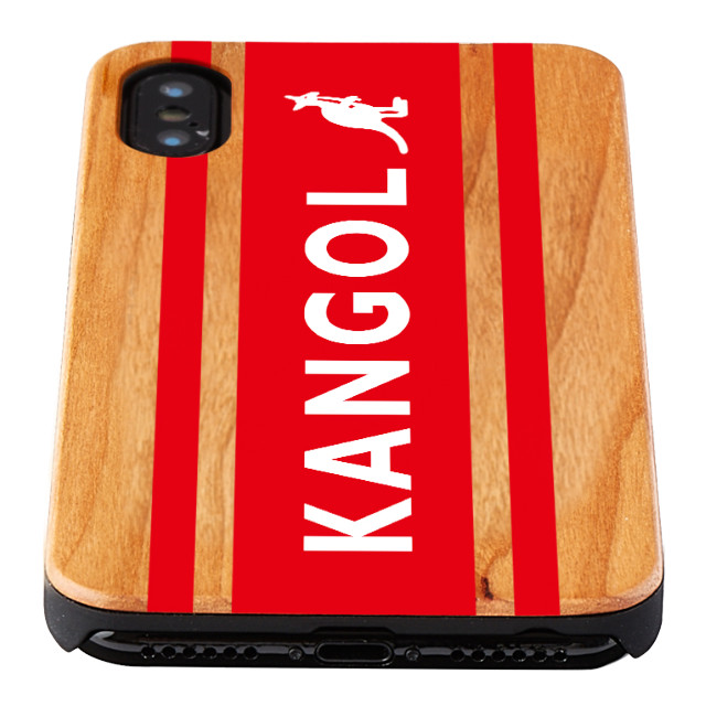 【iPhoneXS/X ケース】KANGOL ウッドケース [KANGOL BOX LOGO(RED)]サブ画像