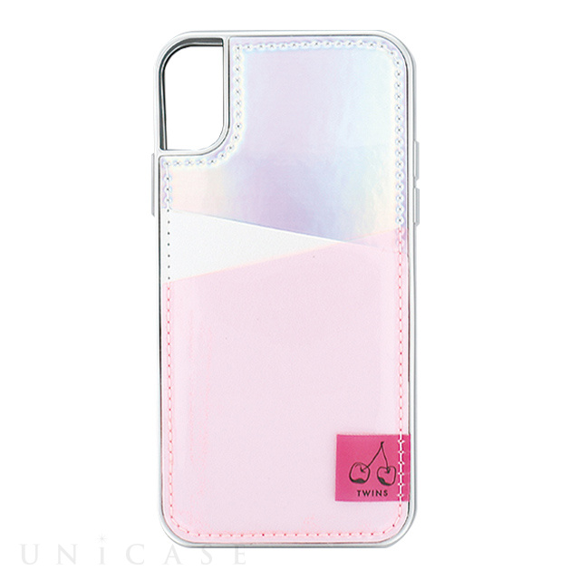 【iPhoneXS/X ケース】カードカバーケース SCCX009 (ピンク)