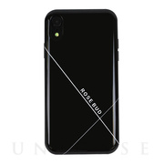 【iPhoneXR ケース】ROSE BUD スタンドミラー付きカード収納型背面ケース (ブラック)